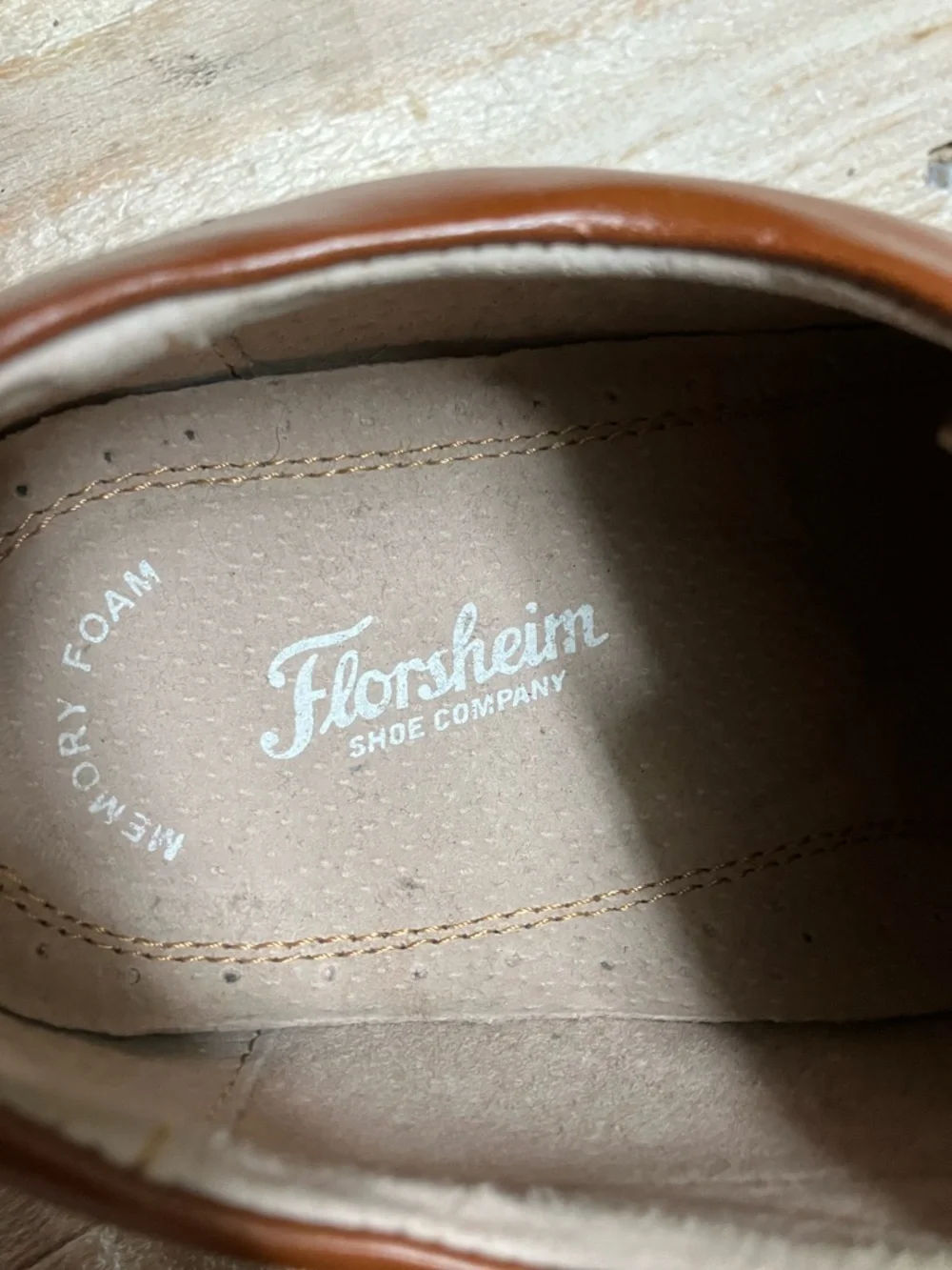 Florsheim Men's Tan Leather Lace-Up Dress Shoes